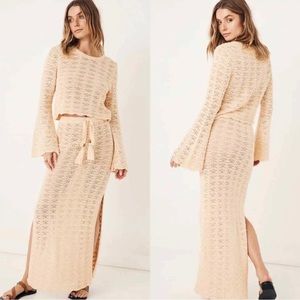 Spell & The Gypsy Collective Road to Paradise Knit Top in Wheat, size Small